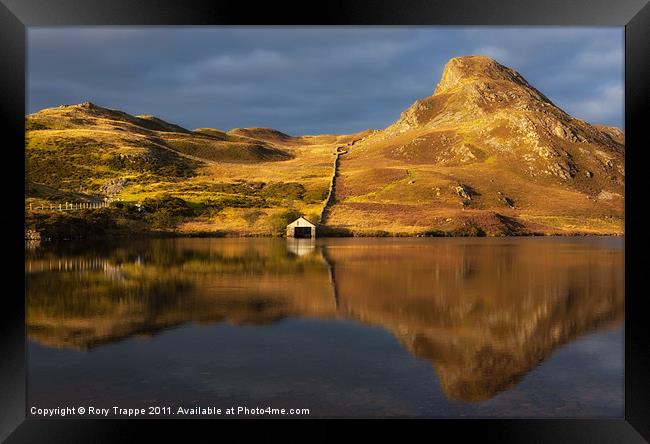 Cregennan boathouse Framed Print by Rory Trappe