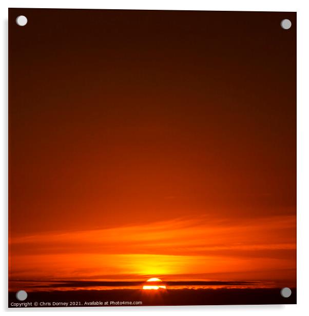 Beautiful Sunrise Acrylic by Chris Dorney