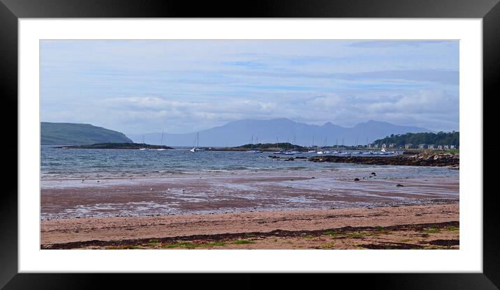 Millport beach looking towards Arran Framed Mounted Print by Allan Durward Photography