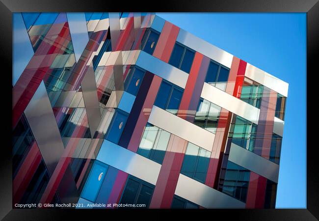 Abstract modern pattern building Framed Print by Giles Rocholl