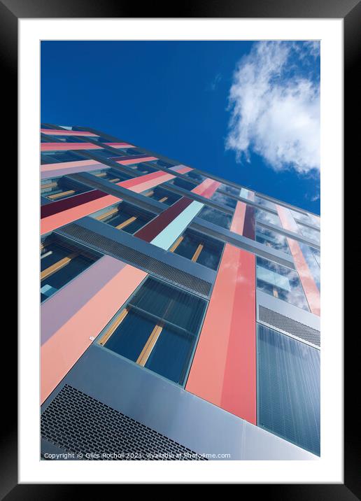Abstract modern pattern building Framed Mounted Print by Giles Rocholl