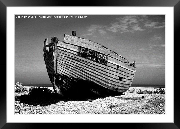 Dungeness Boat Past its Prime Framed Mounted Print by Chris Thaxter