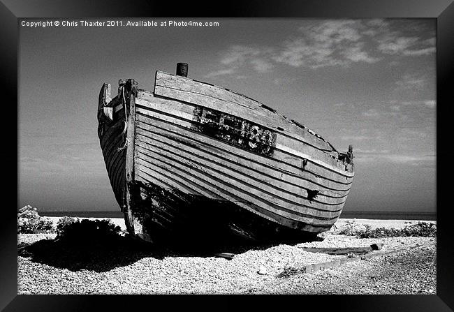 Dungeness Boat Past its Prime Framed Print by Chris Thaxter