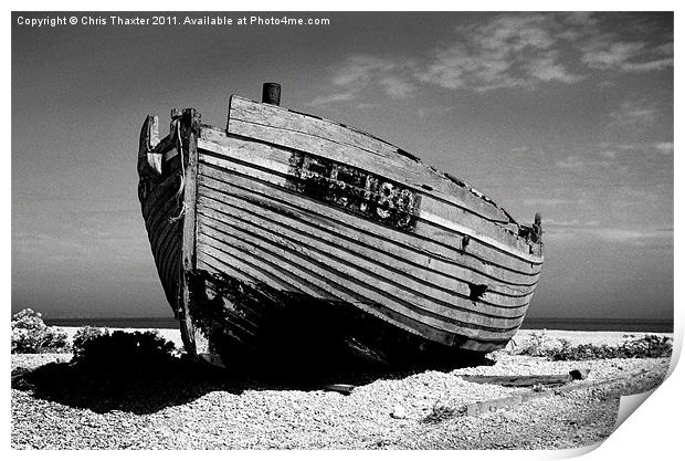 Dungeness Boat Past its Prime Print by Chris Thaxter