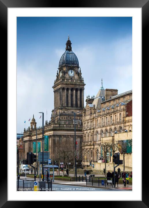 Leeds Town Hall Yorkshire Framed Mounted Print by Giles Rocholl