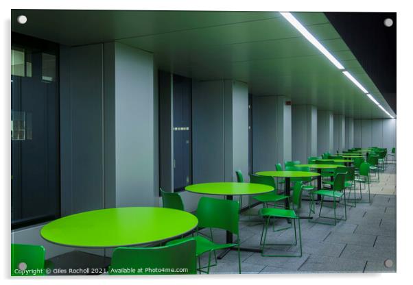 Abstract green interior design Acrylic by Giles Rocholl