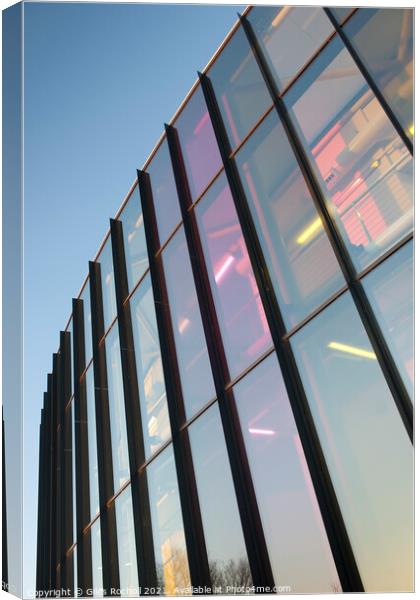 Abstract modern glass exterior Canvas Print by Giles Rocholl