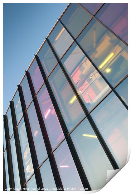 Abstract modern glass exterior Print by Giles Rocholl