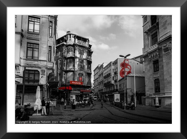 Istanbul street Framed Mounted Print by Sergey Fedoskin