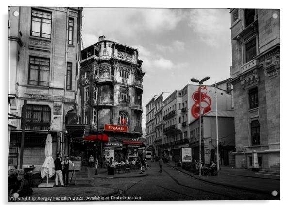 Istanbul street Acrylic by Sergey Fedoskin