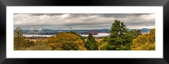 The Three Bridges from Dundas Castle Framed Mounted Print by Gareth Burge Photography