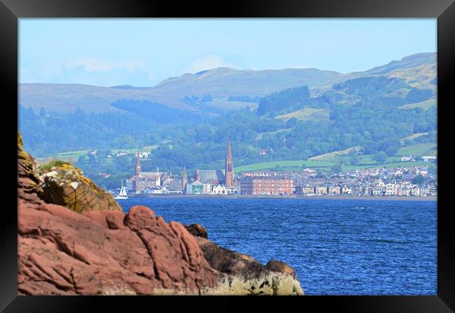 Largs viewed from Great Cumbrae Scotland Framed Print by Allan Durward Photography