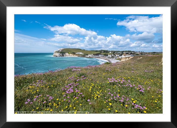 Freshwater Bay Isle Of Wight Framed Mounted Print by Wight Landscapes
