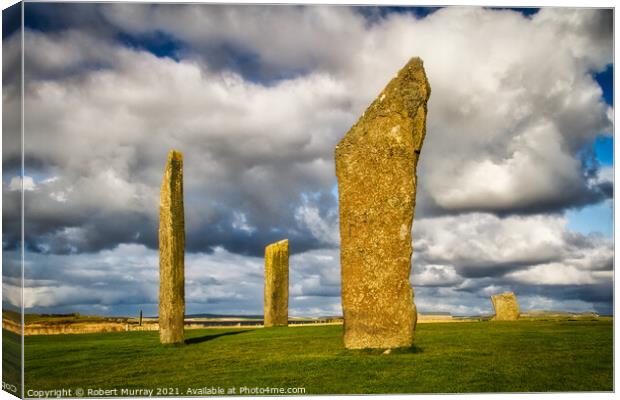 The Standing Stones of Stenness, Orkney Canvas Print by Robert Murray