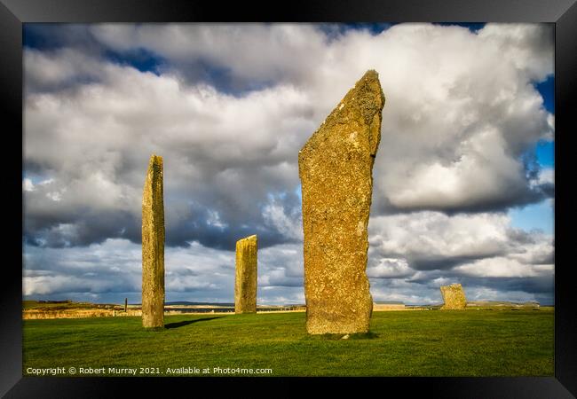 The Standing Stones of Stenness, Orkney Framed Print by Robert Murray