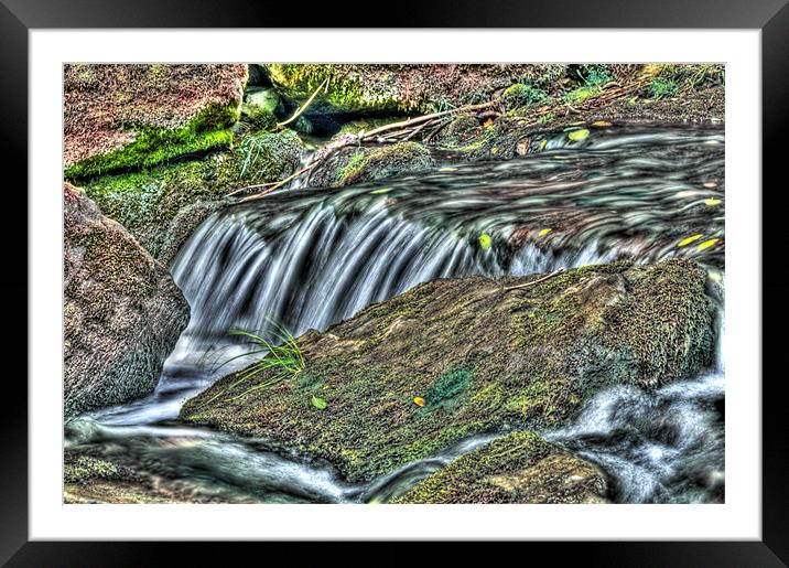 Waterfall Framed Mounted Print by Steve Purnell