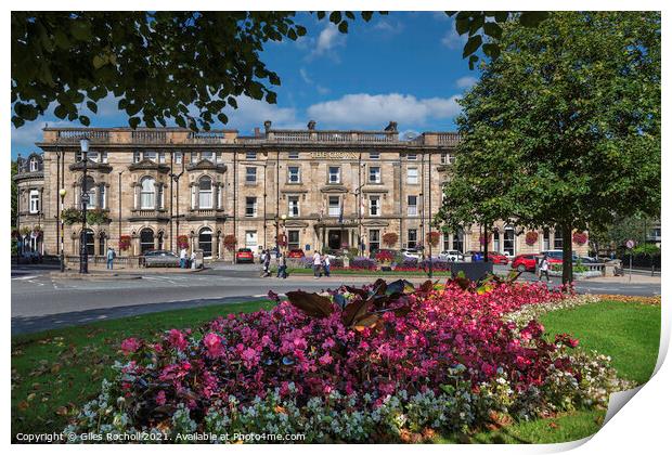 The Crown Hotel Harrogate Yorkshire Print by Giles Rocholl