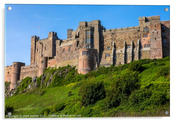 Bamburgh Castle in Northumberland, UK Acrylic by Chris Dorney