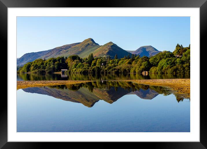 Catbells over Derwentwater Framed Mounted Print by Roger Green