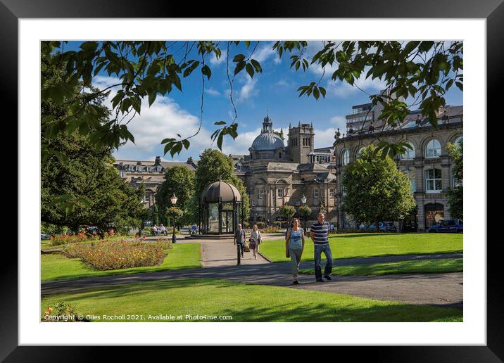 Crescent Gardens Harrogate North Yorkshire Framed Mounted Print by Giles Rocholl