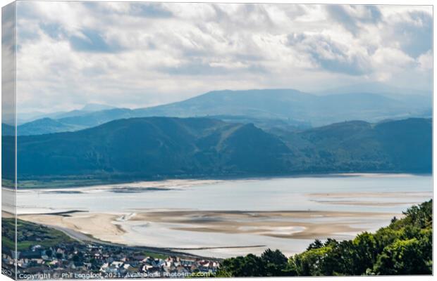 View of Snowdonia from Great Orme Llandudno Canvas Print by Phil Longfoot