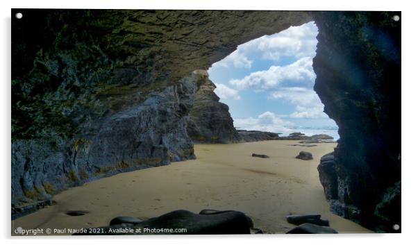 Coffee Bay beach Cave Transkei wild coast South Africa Acrylic by Paul Naude
