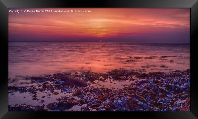 Sunrise at Peveril Point, Swanage Framed Print by Derek Daniel