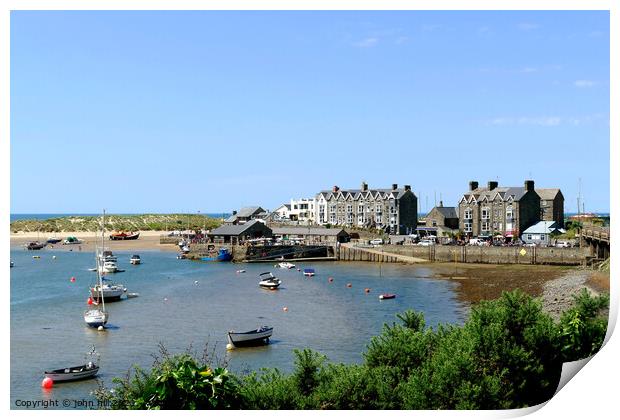 Barmouth harbor, Wales. Print by john hill