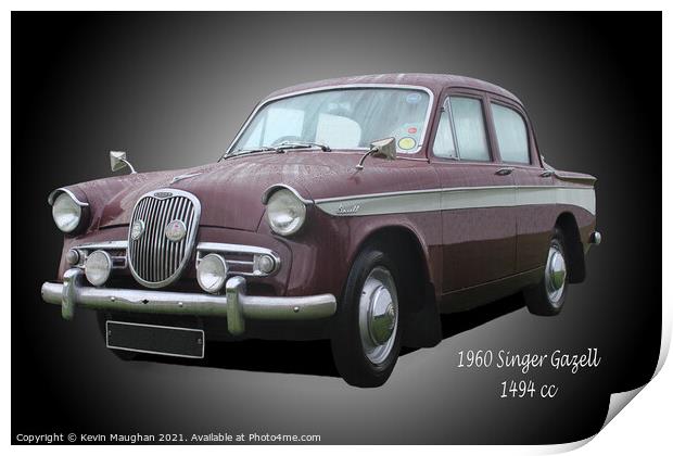 1960 Singer Gazell Print by Kevin Maughan