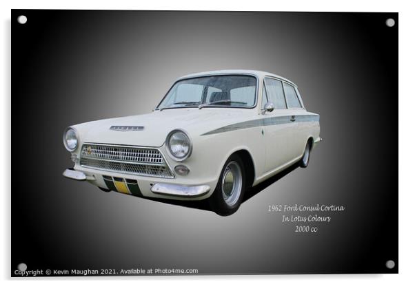 Vintage Beauty: The 1962 Ford Consul Cortina Acrylic by Kevin Maughan