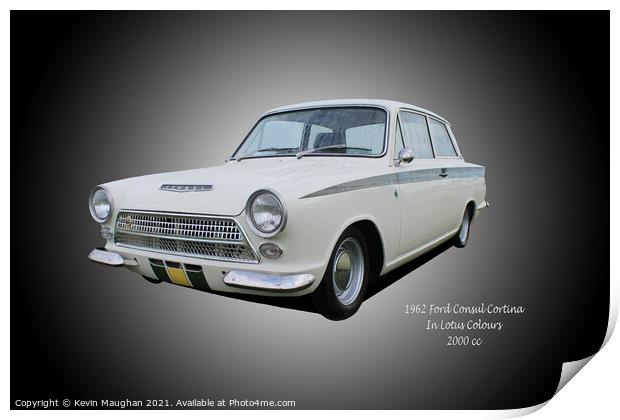 Vintage Beauty: The 1962 Ford Consul Cortina Print by Kevin Maughan