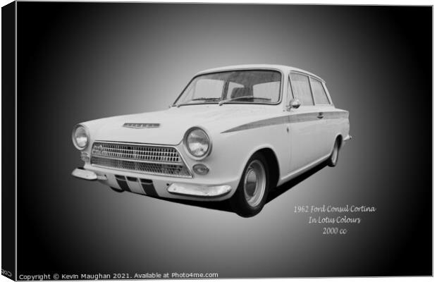 Vintage Ford Consul Cortina: A Technicolor Dream Canvas Print by Kevin Maughan