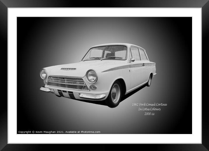 Vintage Ford Consul Cortina: A Technicolor Dream Framed Mounted Print by Kevin Maughan