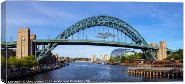 Newcastle upon Tyne in the UK Canvas Print by Chris Dorney