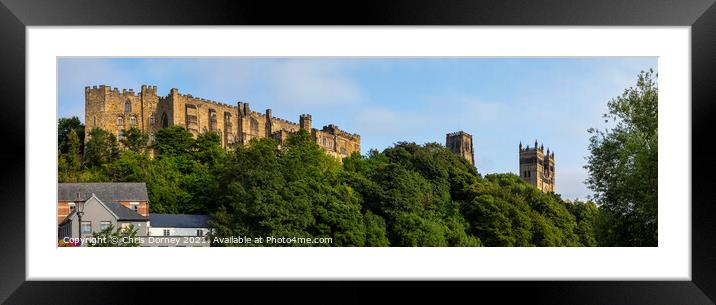 Durham Castle and Durham Cathedral, UK Framed Mounted Print by Chris Dorney