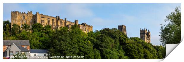 Durham Castle and Durham Cathedral, UK Print by Chris Dorney