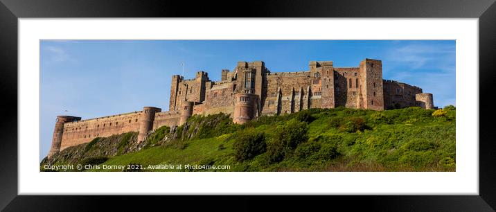 Bamburgh Castle in Northumberland, UK Framed Mounted Print by Chris Dorney