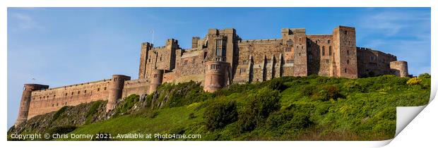 Bamburgh Castle in Northumberland, UK Print by Chris Dorney