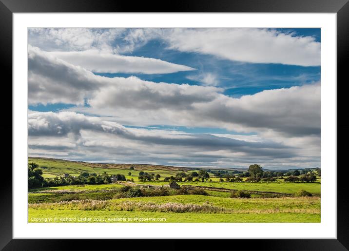 West from Bowes Castle Framed Mounted Print by Richard Laidler