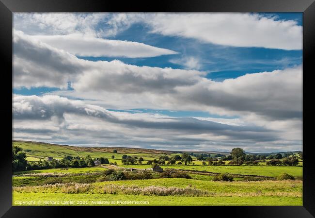 West from Bowes Castle Framed Print by Richard Laidler