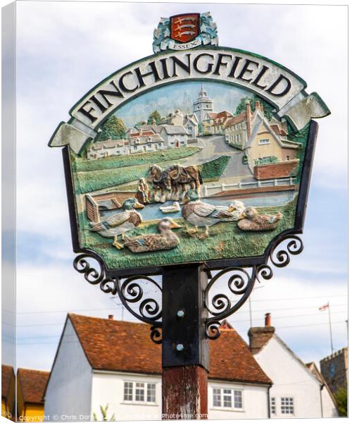 Finchingfield in Essex, UK Canvas Print by Chris Dorney