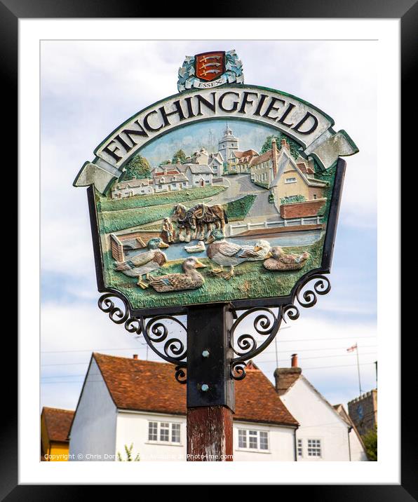 Finchingfield in Essex, UK Framed Mounted Print by Chris Dorney
