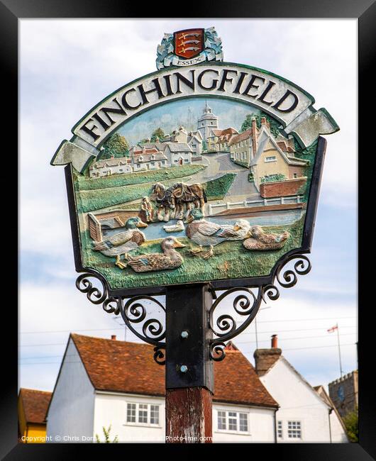 Finchingfield in Essex, UK Framed Print by Chris Dorney