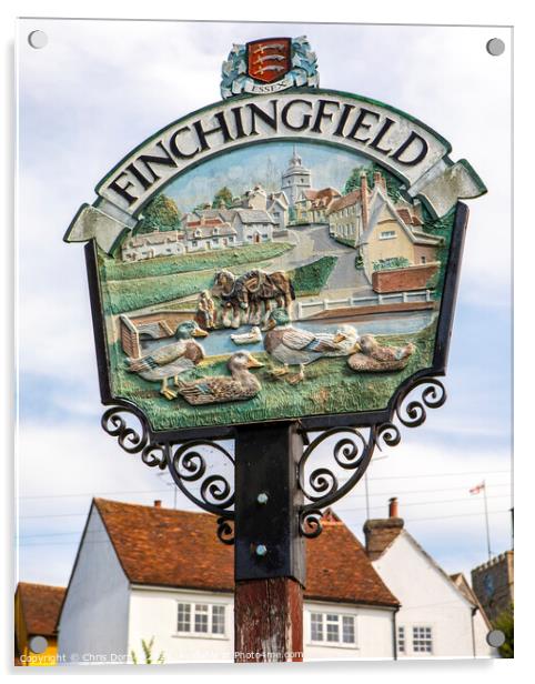 Finchingfield in Essex, UK Acrylic by Chris Dorney