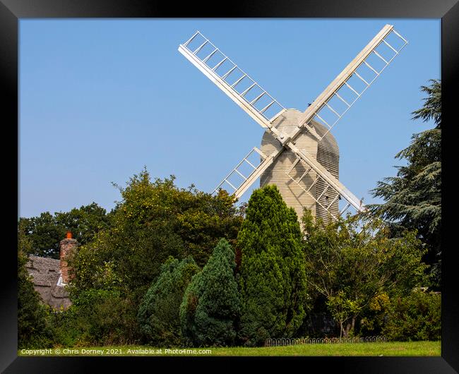Duck End Mill in Finchingfield, Essex Framed Print by Chris Dorney