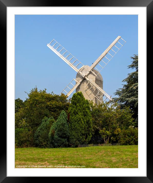 Duck End Mill in Finchingfield, Essex Framed Mounted Print by Chris Dorney