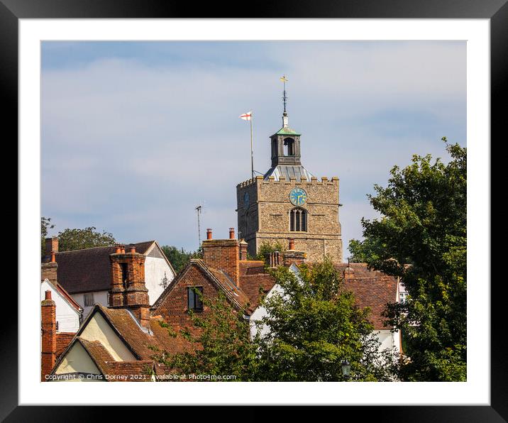 St. John the Baptist Church in Finchingfield, Essex, UK Framed Mounted Print by Chris Dorney