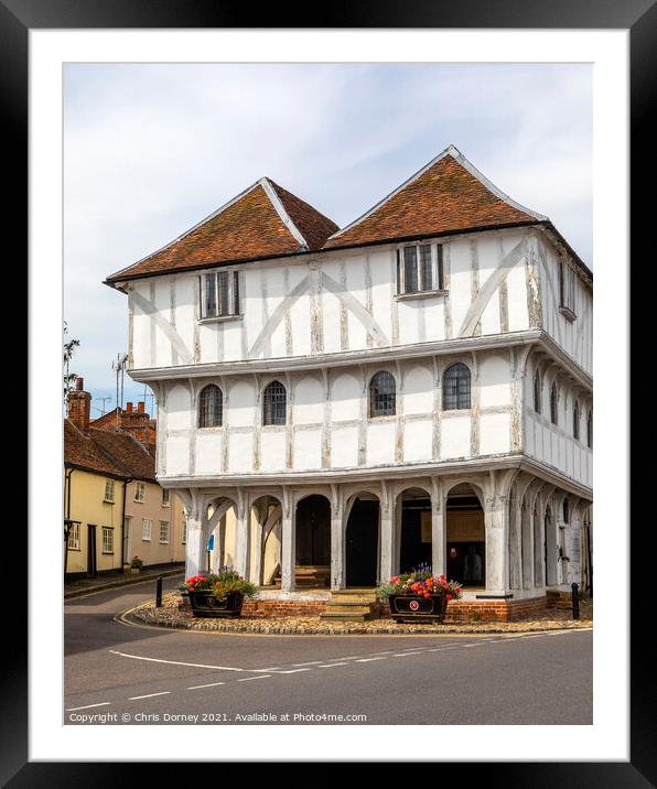 Thaxted Guildhall in Thaxted, Essex, UK Framed Mounted Print by Chris Dorney