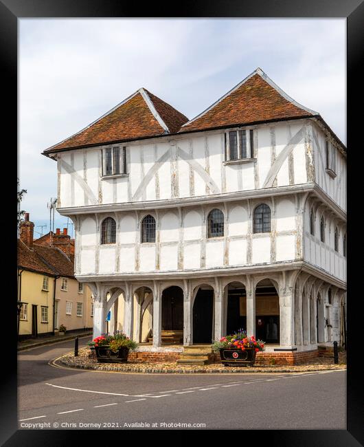 Thaxted Guildhall in Thaxted, Essex, UK Framed Print by Chris Dorney