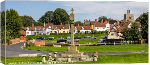 Finchingfield in Essex, UK Canvas Print by Chris Dorney